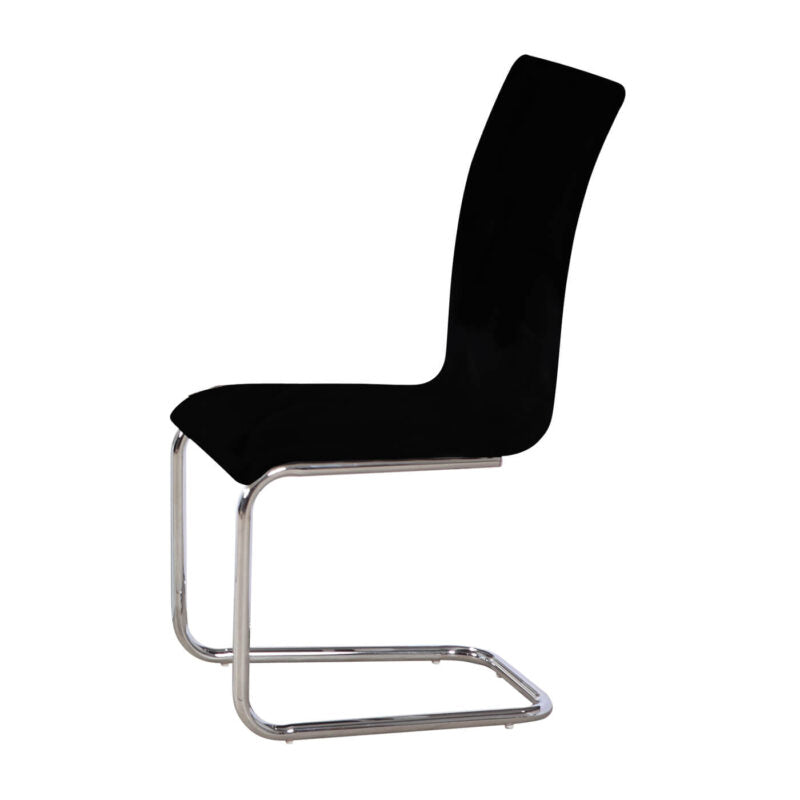 Arizona Dining Chair Chrome & Black