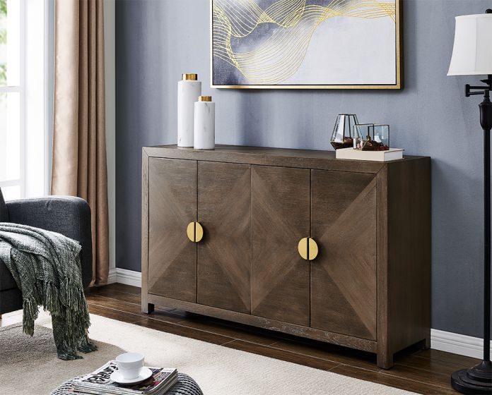 Avant-Garde 4 Door Walnut Sideboard