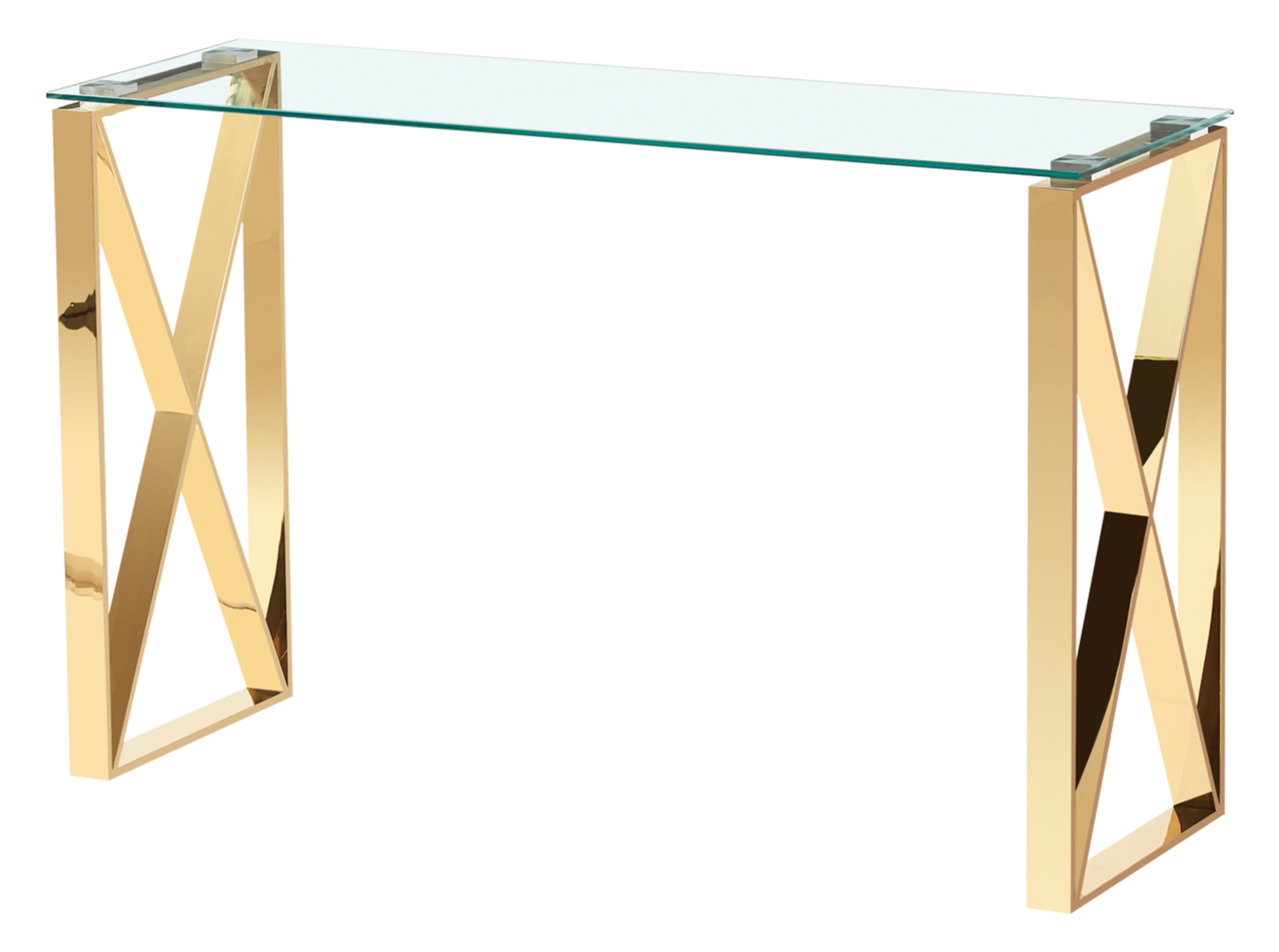 Ningbo Gold Clear Glass Console Table