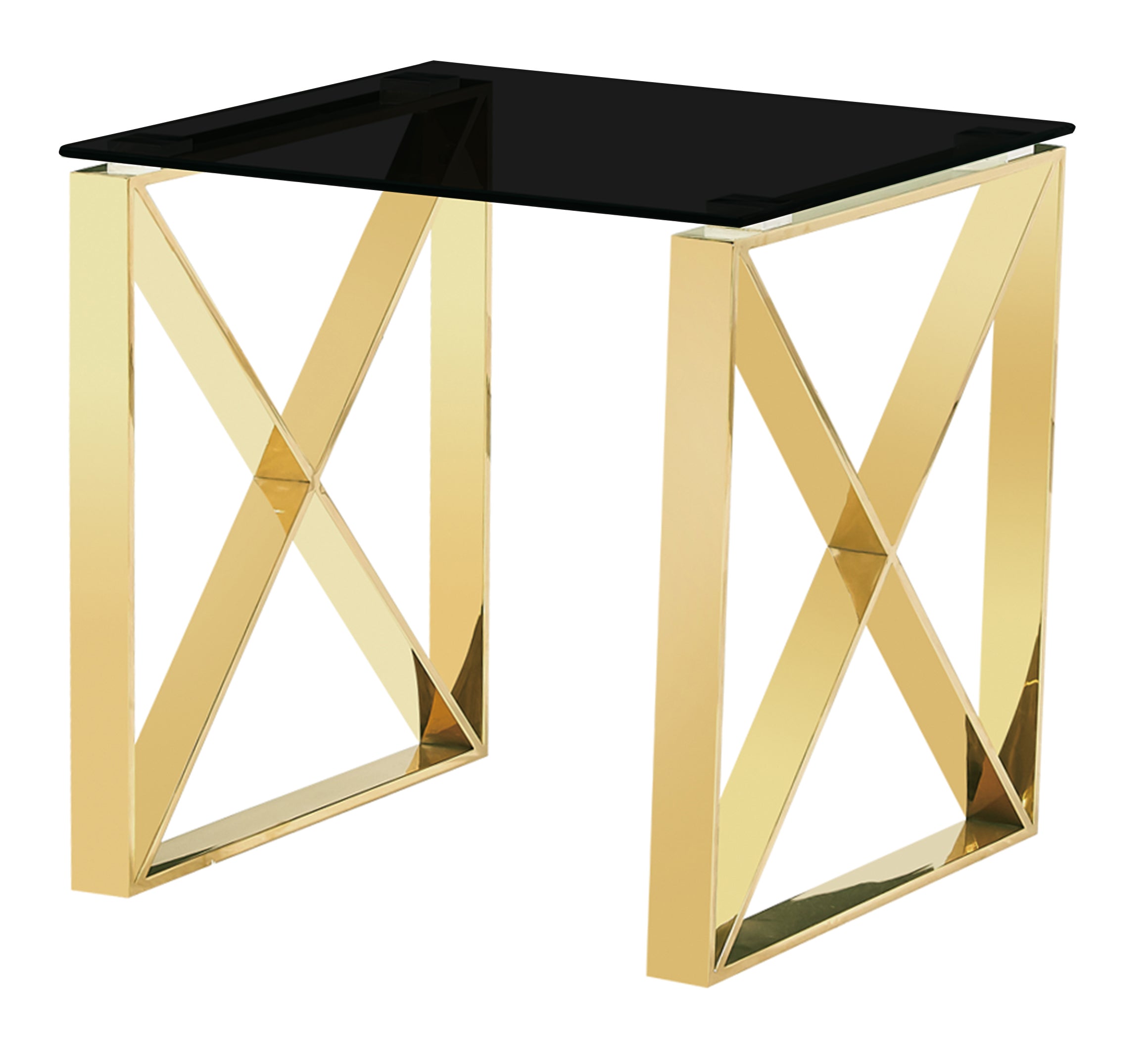 Ningbo Gold Black Glass Lamp Table