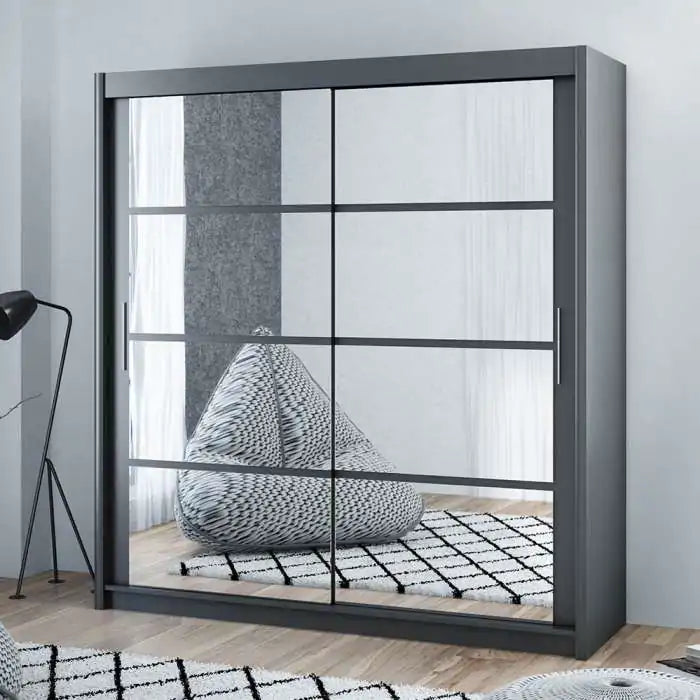 Dallas 160 Sliding Door Wardrobe - Graphite