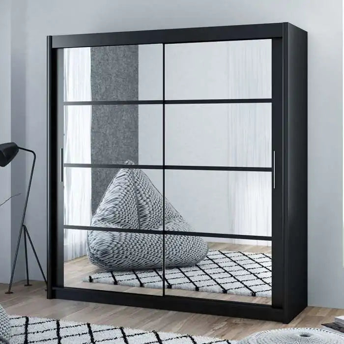 Dallas 160 Sliding Door Wardrobe - Black